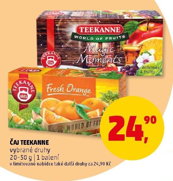 ČAJ TEEKANNE vybrané druhy