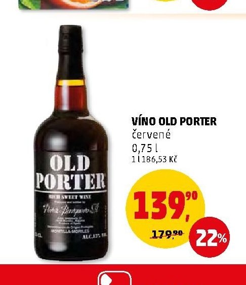 VÍNO OLD PORTER červené