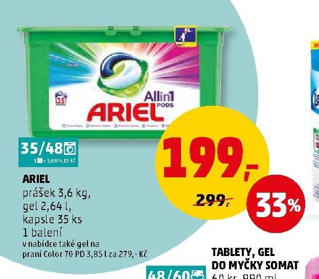 ARIEL prášek/gel/kapsle