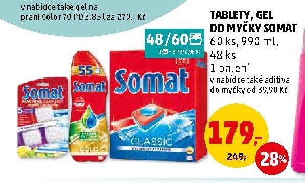 SOMAT tablety, gel
