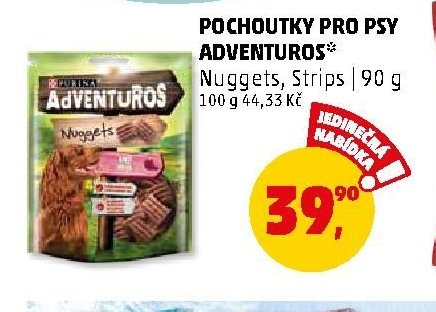 POCHOUTKY PRO PSY ADVENTUROS Nuggets, Strips | 90 g