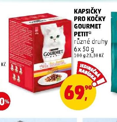 KAPSIČKY PRO KOČKY GOURMET PETIT různé druhy 6x 50 g