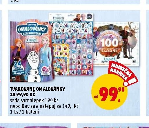 TVAROVANÉ OMALOVÁNKY ZA 99,90 KČ sada samolepek 190 ks nebo Bav se a nalepuj