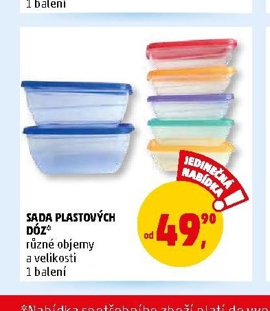 SADA PLASTOVÝCH DÓZ