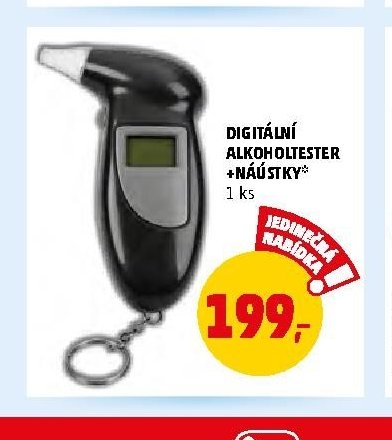 DIGITÁLNÍ ALKOHOLTESTER + NÁUSTKY