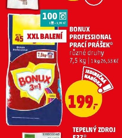 BONUX PROFESSIONAL PRACÍ PRÁŠEK