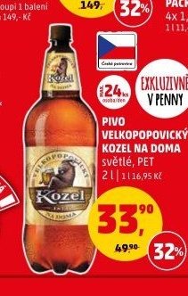Pivo Velkopopovický Kozel na doma