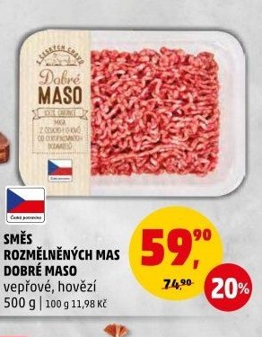 SMĚS ROZMĚLNĚNÝCH MAS DOBRÉ MASO