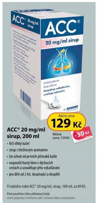 ACC 20 mg/ml sirup, 200 ml