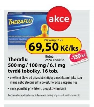 Theraflu 500 mg / 100 mg / 6,1 mg tvrdé tobolky, 10 tob.
