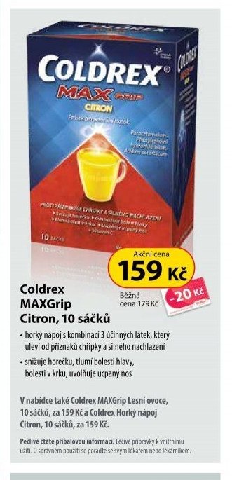 Coldrex MAXGrip Citron, 10 sáčků