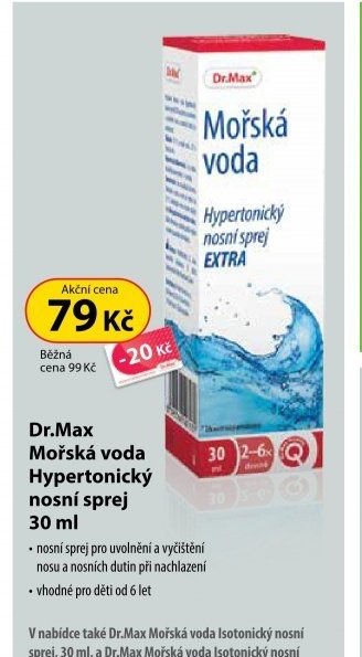 Dr.Max Mořská voda Hypertonický nosní sprej 30 ml