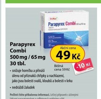 Parapyrex Combi 500 mg / 65 mg 30 tbl.