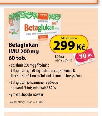 Betaglukan IMU 200 mg 60 tbl.
