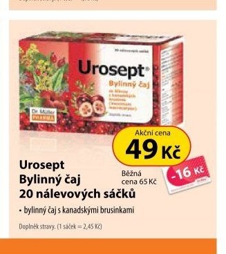 Urosept Bylinný čaj 20 nálevových sáčků