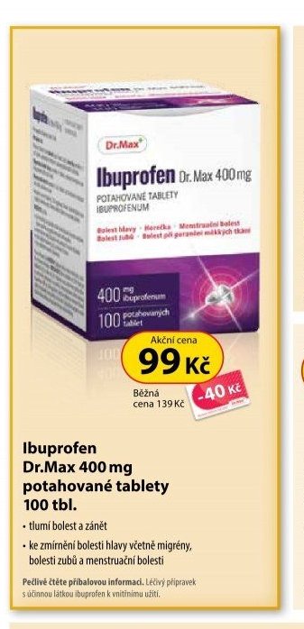Ibuprofen Dr.Max 400 mg potahované tablety 100 tbl.