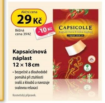 Kapsaicinová náplast 12 × 18 cm