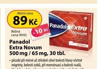 Panadol Extra Novum 500 mg / 65 mg, 30 tbl.