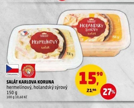 SALÁT KARLOVA KORUNA hermelínový, holandský sýrový