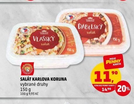 SALÁT KARLOVA KORUNA vybrané druhy