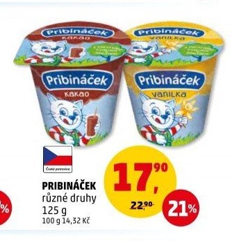 PRIBINÁČEK různé druhy 125 g