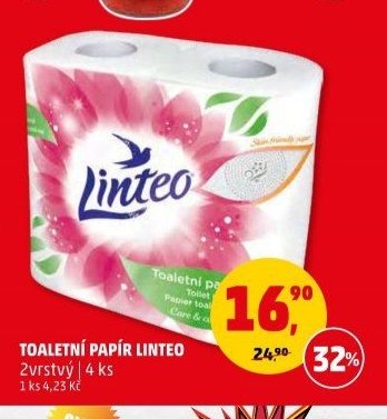 TOALETNÍ PAPÍR LINTEO 2vrstvý 4 ks