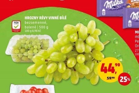 HROZNY RÉVY VINNÉ BÍLÉ bezsemenné, balené 500 g