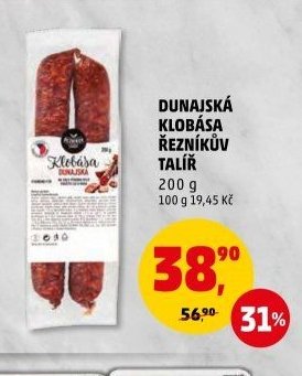 DUNAJSKÁ KLOBÁSA ŘEZNÍKŮV TALÍŘ