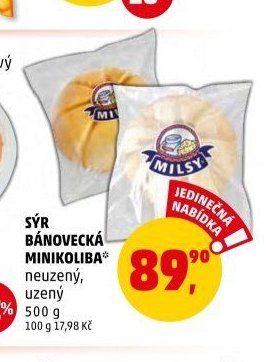 SÝR BÁNOVECKÁ MINIKOLIBA neuzený, uzený