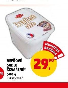 VEPŘOVÉ SÁDLO ŠKVAŘENÉ