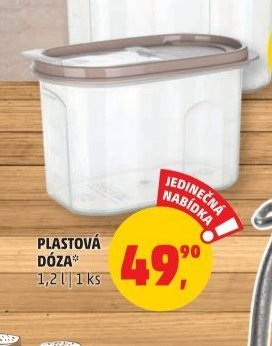 PLASTOVÁ DÓZA 1,2 l