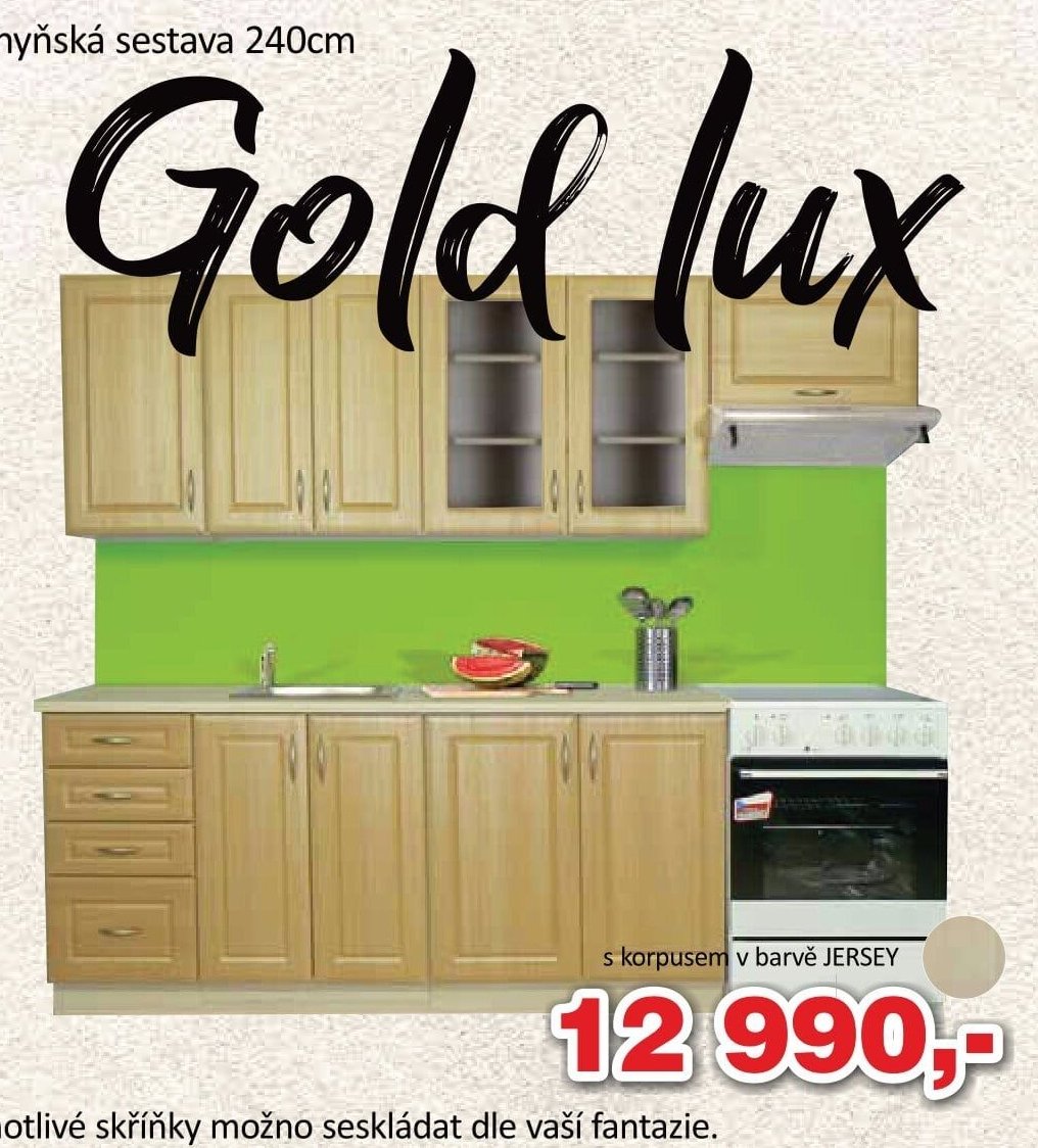 kuchyňská sestava Gold lux 240cm