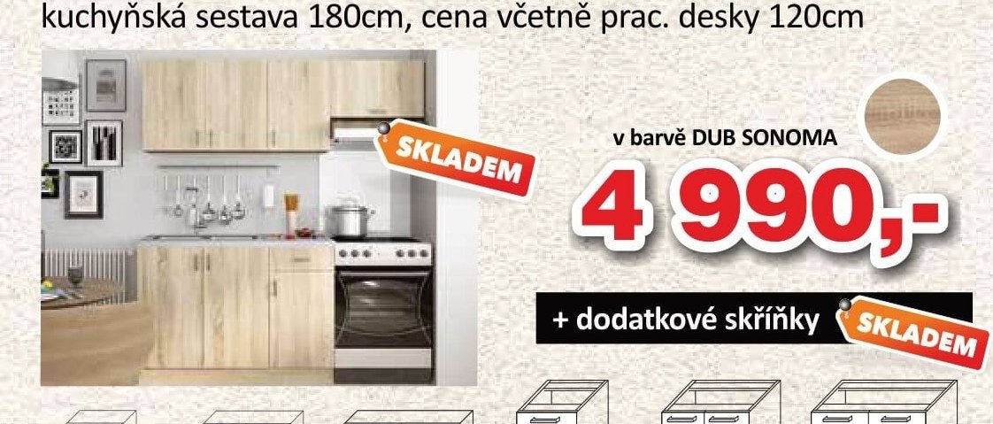 kuchyňská sestava PANDA 180cm