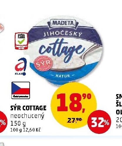 SÝR COTTAGE neochucený