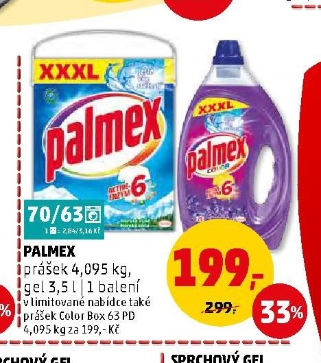 Palmex prášek 4,095 kg, gel 3,5 l