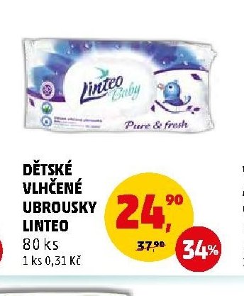 DĚTSKÉ VLHČENÉ UBROUSKY LINTEO