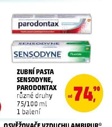 ZUBÍ PASTA SENSODYNE, PARODONTAX