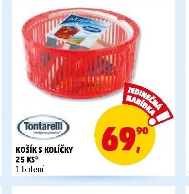 KOŠÍK S KOLÍČKY 25 KS*