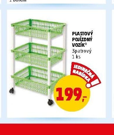 PLASTOVÝ POJÍZDNÝ VOZÍK*