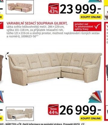 Variabilní sedací souprava Gilbert