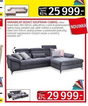Variabilní sedací souprava Cabrio