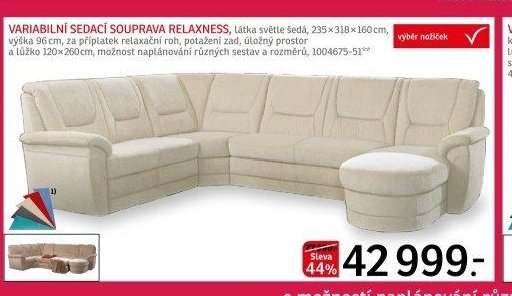 VARIABILNÍ SEDACÍ SOUPRAVA RELAXNESS