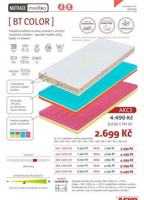 Matrace BT COLOR