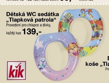 Dětská WC sedátka „Tlapková patrola“