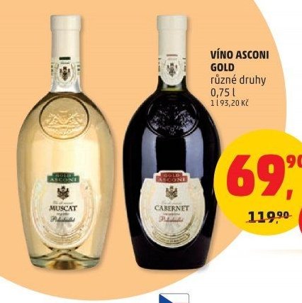 VÍNO ASCONI GOLD různé druhy