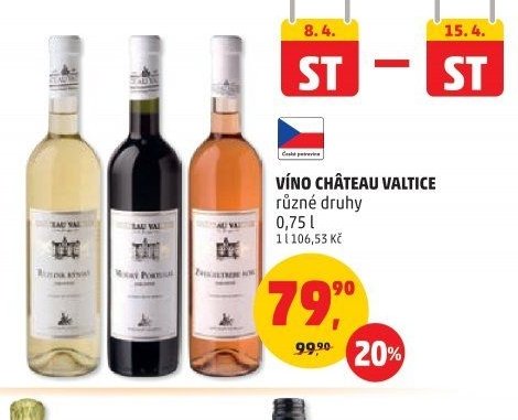 VÍNO CHÂTEAU VALTICE různé druhy