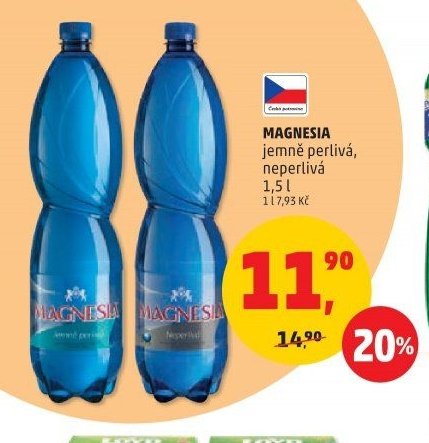 Magnesia jemně perlivá, neperlivá