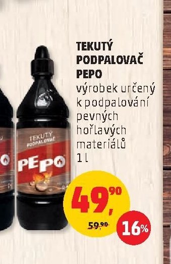 TEKUTÝ PODPALOVAČ PEPO