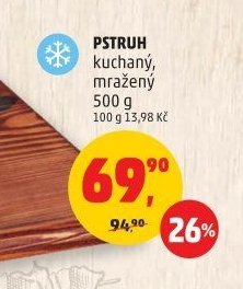 Pstruh kuchaný, mražený 500 g