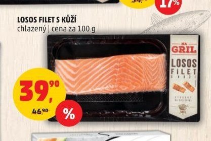Losos filet s kůží, chlazený